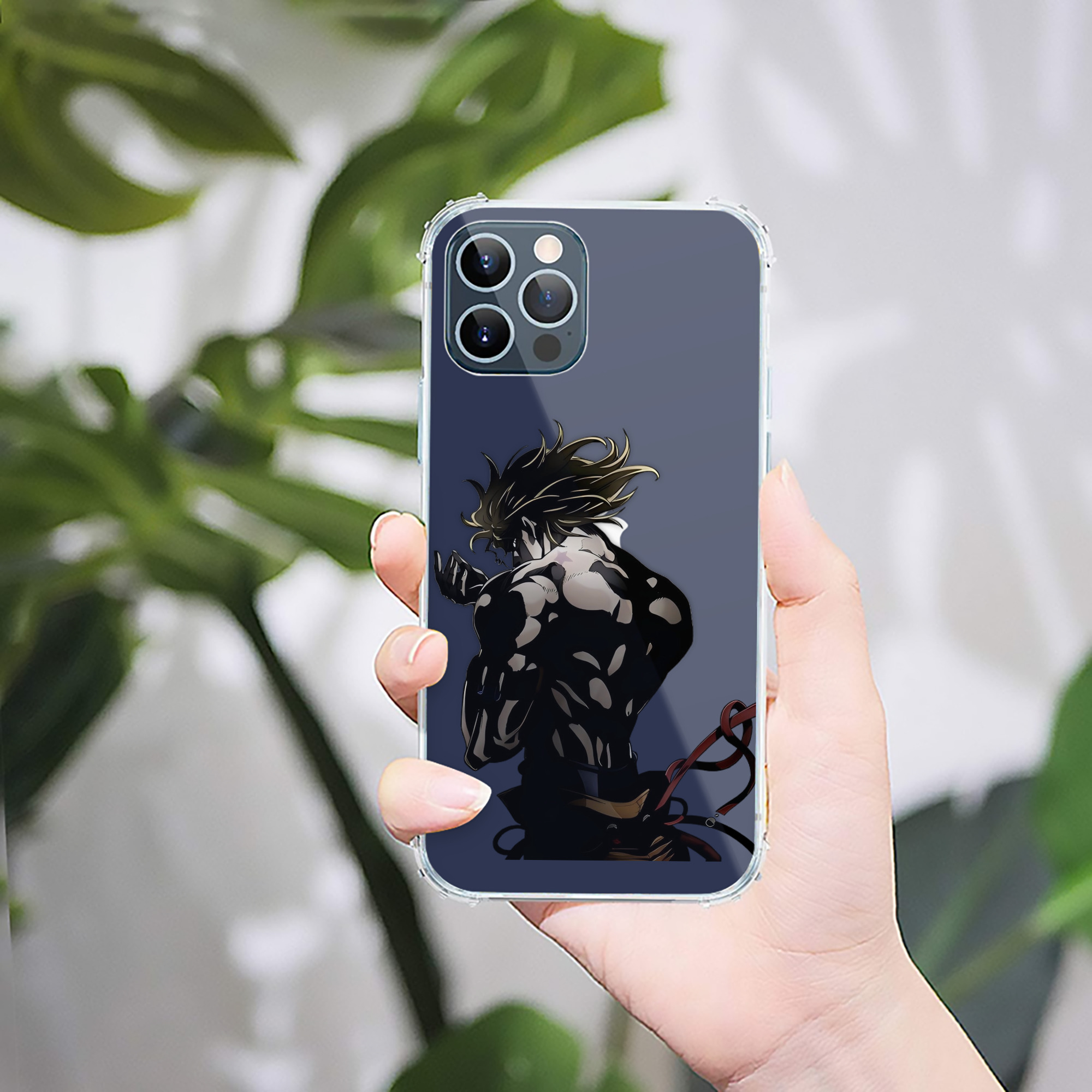 （画像用） ジョジョの奇妙な冒険 ディオ?ブランドー JoJo's Bizarre Adventure Dio Brando 【iPhone 12シリーズ対応】透明スマホケース（クリアソフトケース）
